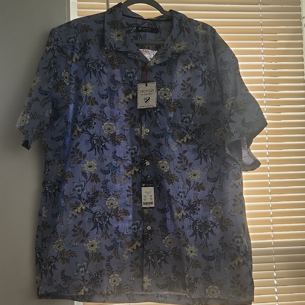 Men's Blue Floral Shirt